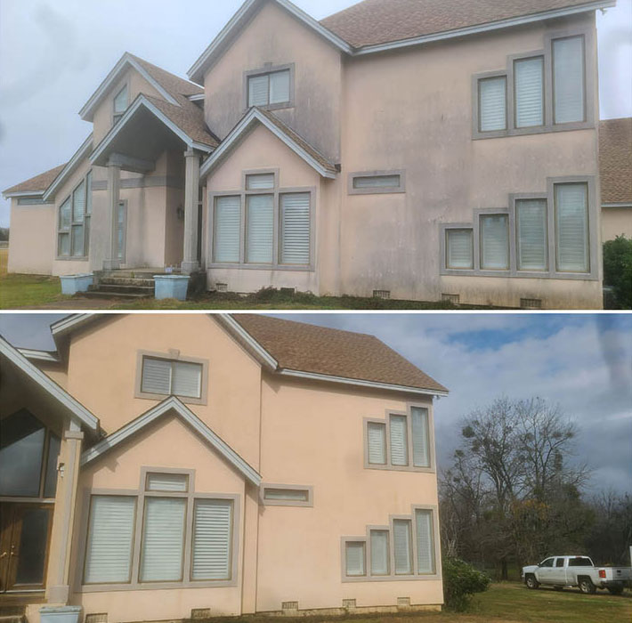 Before and After House Wash